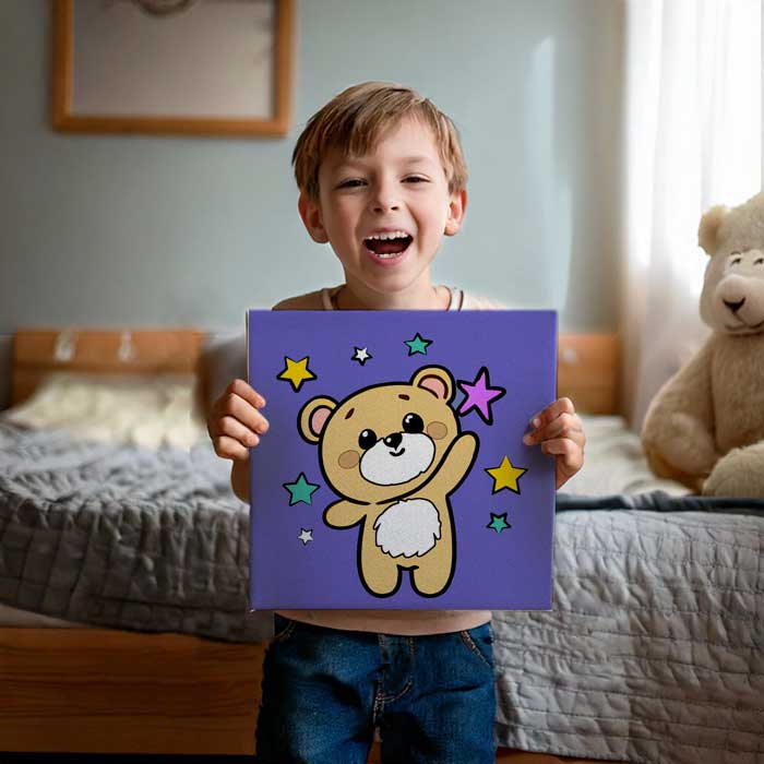 Teddy Bear Children's Washable Paint Set