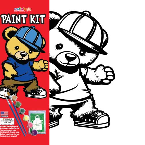 teddy bear birthday party painting kit