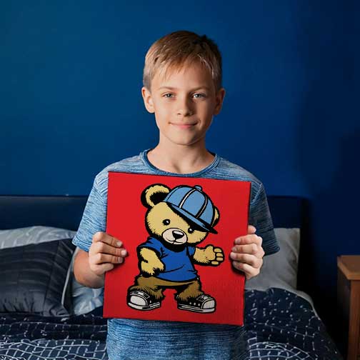 teddy bear kids painting kit