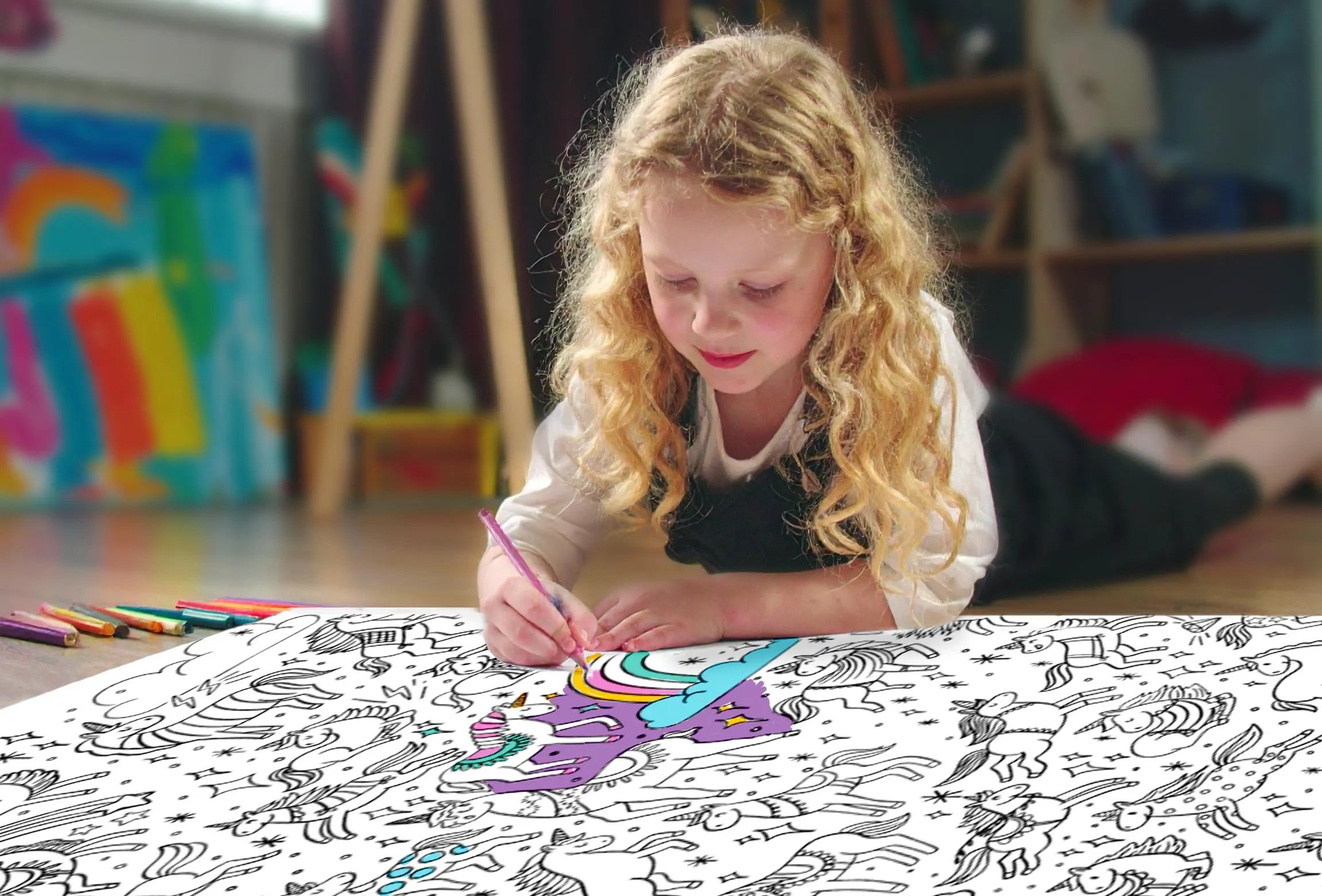 Giant Unicorn Coloring Poster (6ft)