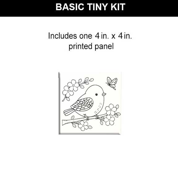 Tiny Bird Painting Kit (4x4 Canvas)