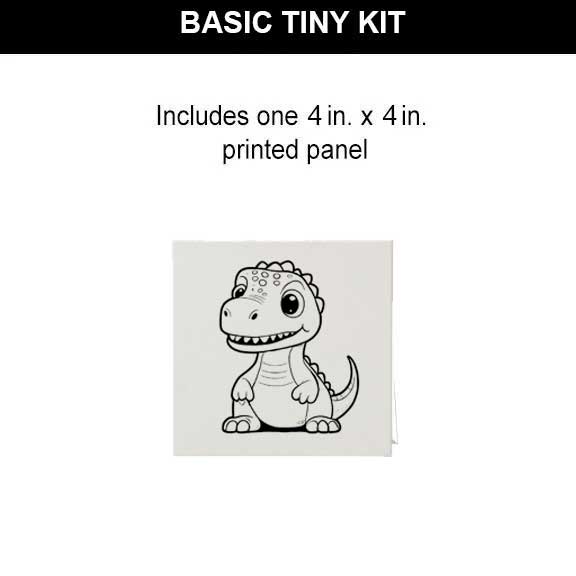 Tiny Dino Paint Kit (4x4 Canvas)