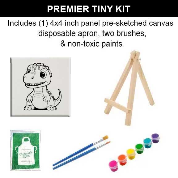 Tiny Dino Paint Kit (4x4 Canvas)