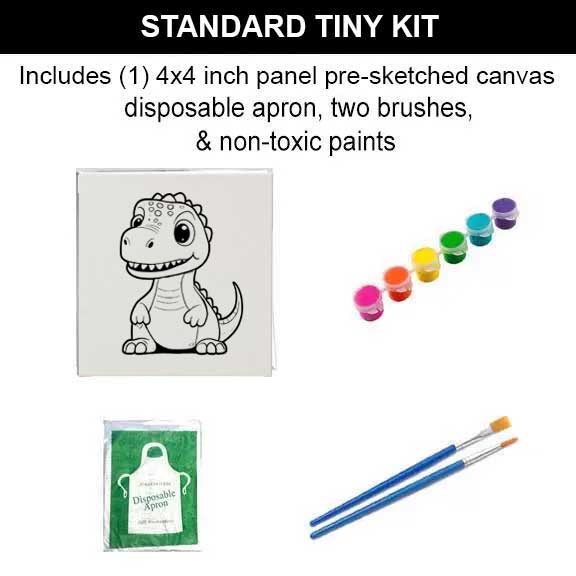 Tiny Dino Paint Kit (4x4 Canvas)