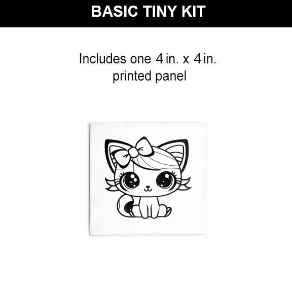 Tiny Kitty Painting Kit (4x4 Canvas)