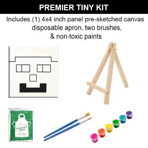 Tiny Block Character Painting Kit (4x4 Canvas)