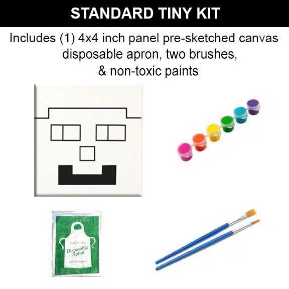 Tiny Block Character Painting Kit (4x4 Canvas)