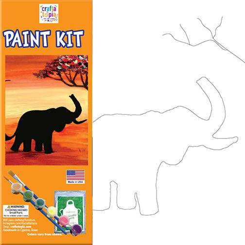 African Elephant adult painting kits