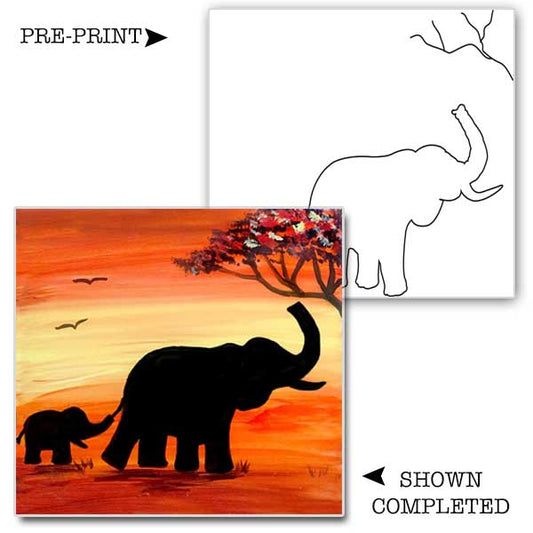 African Elephant adult painting kit