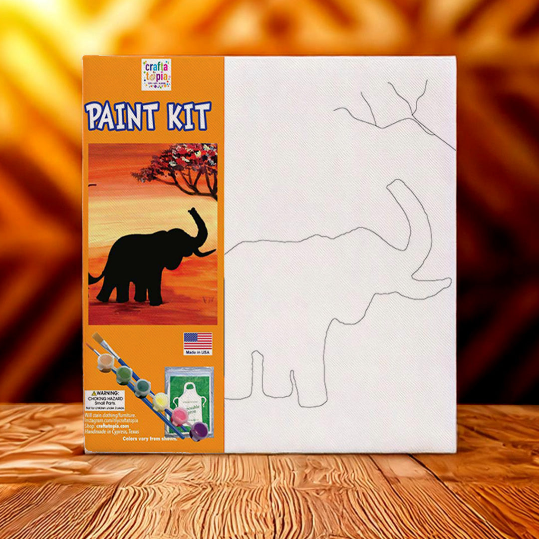 aftrican elephant at home painting kit