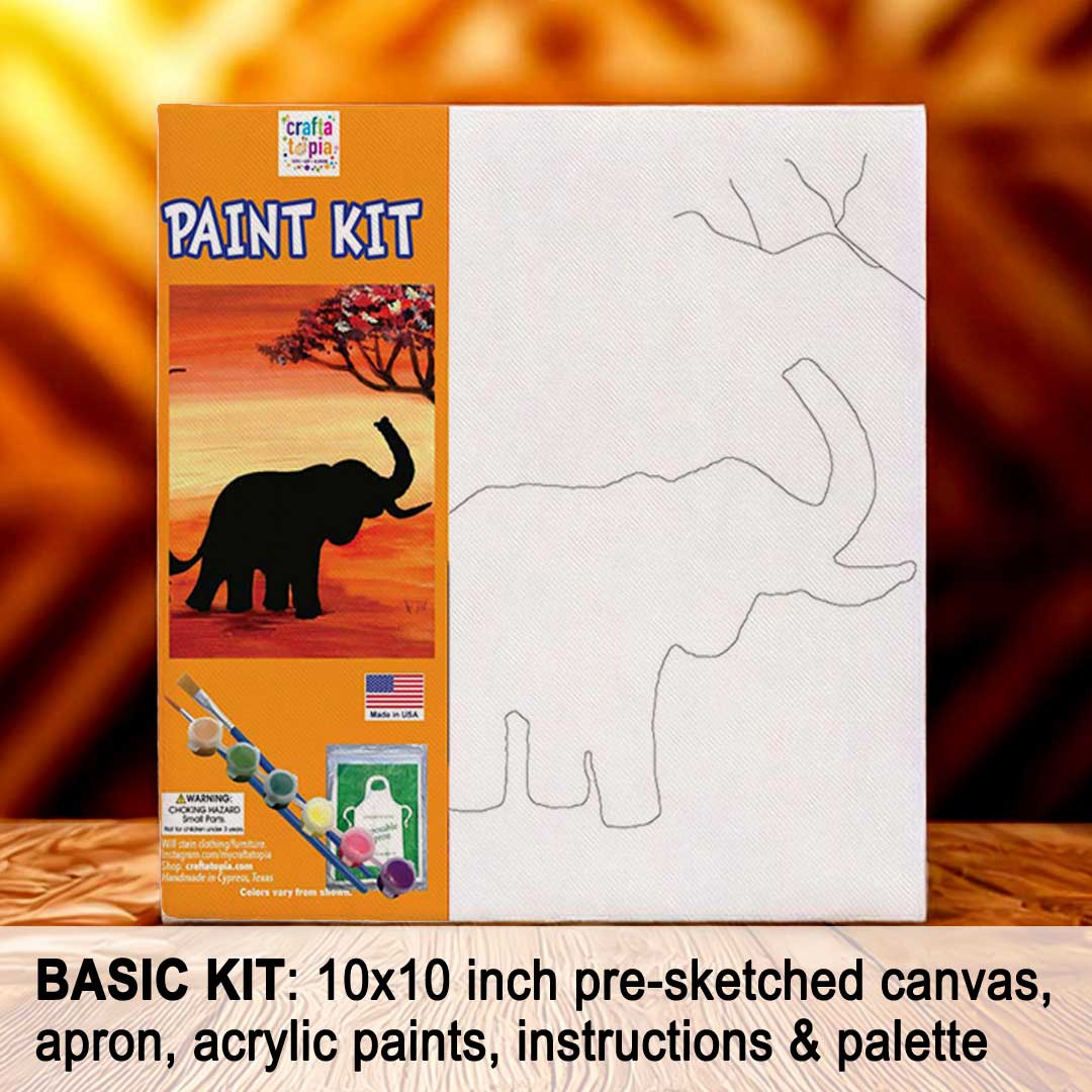 African Elephant Adult Painting Kit