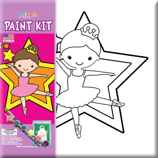 Kids Ballerina Canvas Painting Set