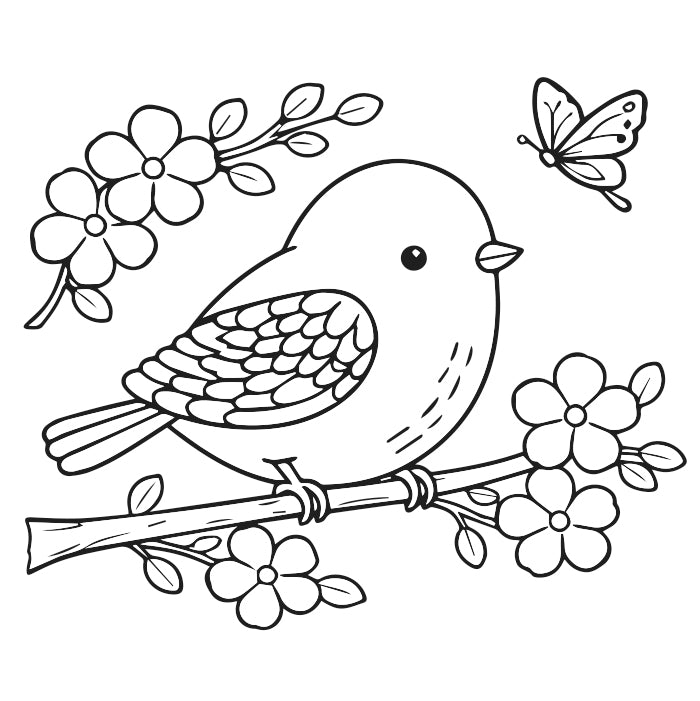 Tiny Bird Painting Kit (4x4 Canvas)