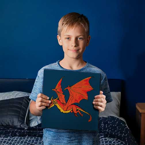 Gothic Dragon Children's Canvas Painting Kit