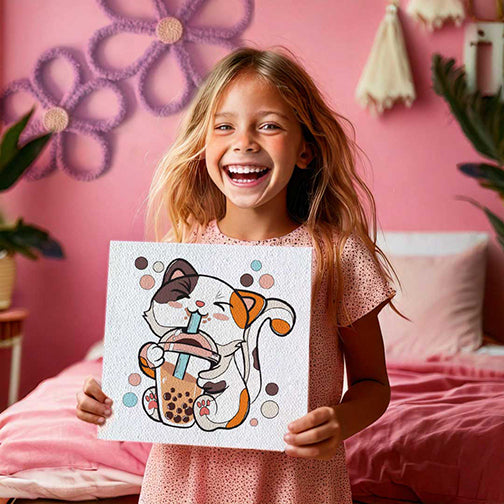 Kids Boba Cat Paint Art Set