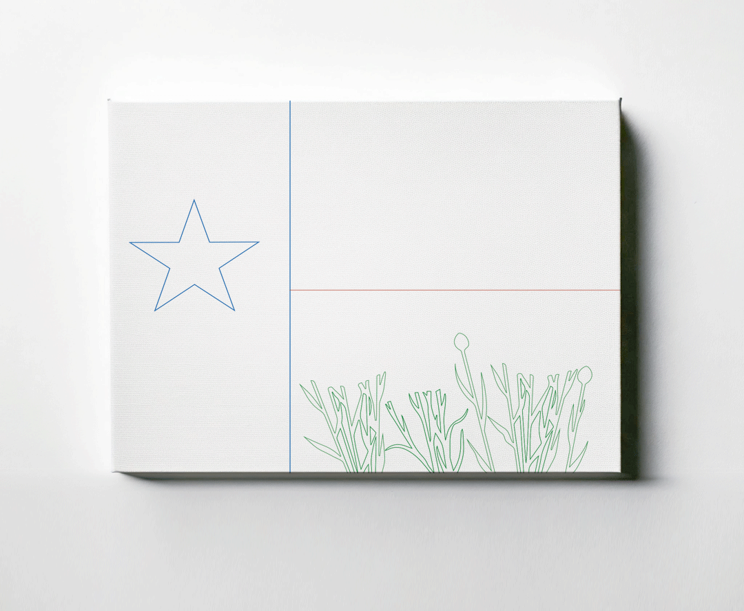 Texas Bluebonnet Pre-sketch Adult Paint Canvas Kit