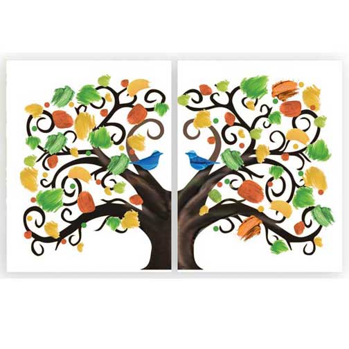 Couples Love Tree Acrylic Paint Set