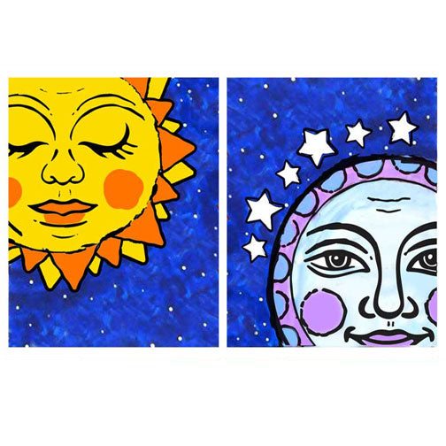 Couple's Canvas Painting Kit - Sun & Moon