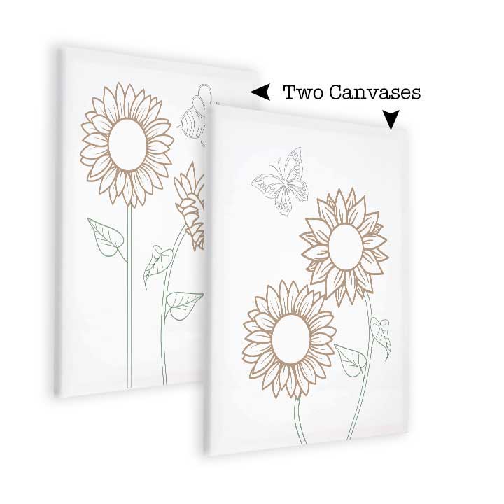 Couples You Are My Sunshine Canvas Painting Set