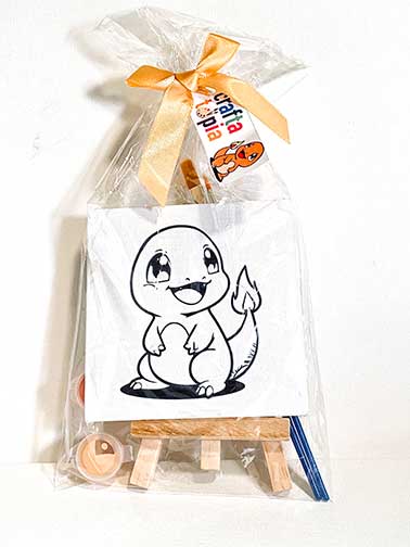 Tiny Fire Lizard Painting Kit (4x4 Canvas)
