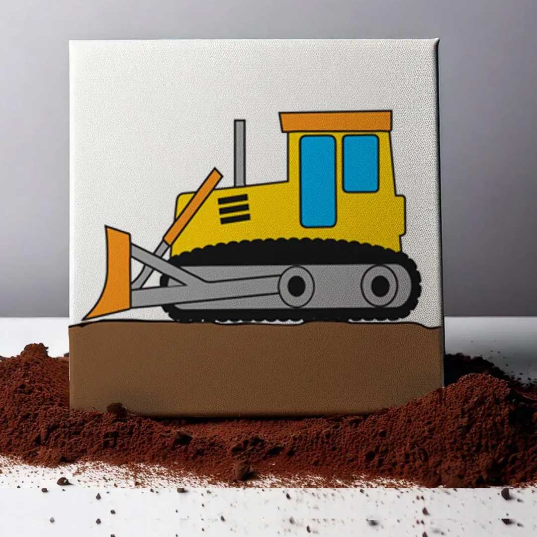 Construction Bulldozer Children's Washable Paint Set
