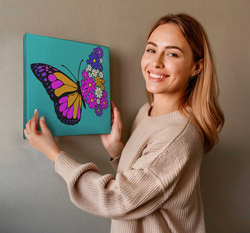 Adult Daisy Butterfly Canvas Paint Kit