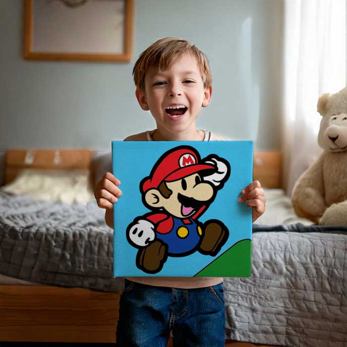 Mario Children's Canvas Painting Set
