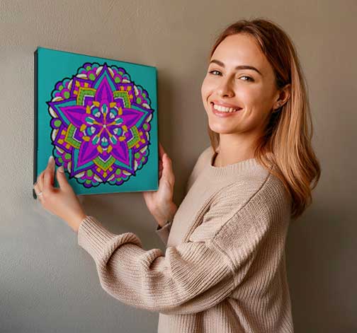 Mandala paint-by-number adult painting set