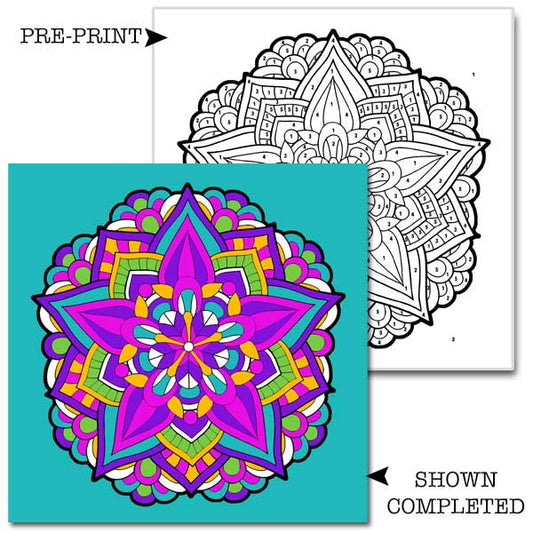 Mandala paint-by-number kit