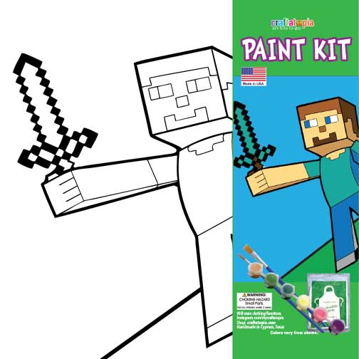 Minecraft Children's Canvas Painting Set