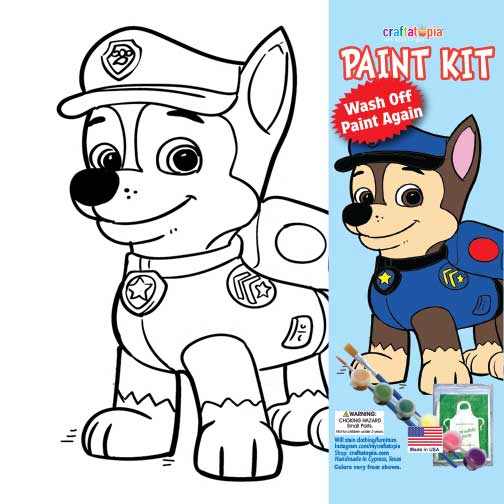 Paw Patrol Children's Canvas Washable Painting Set