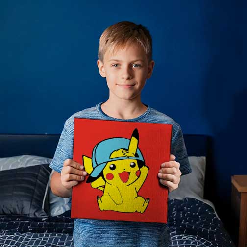 Pikachu Children's Canvas Painting Set