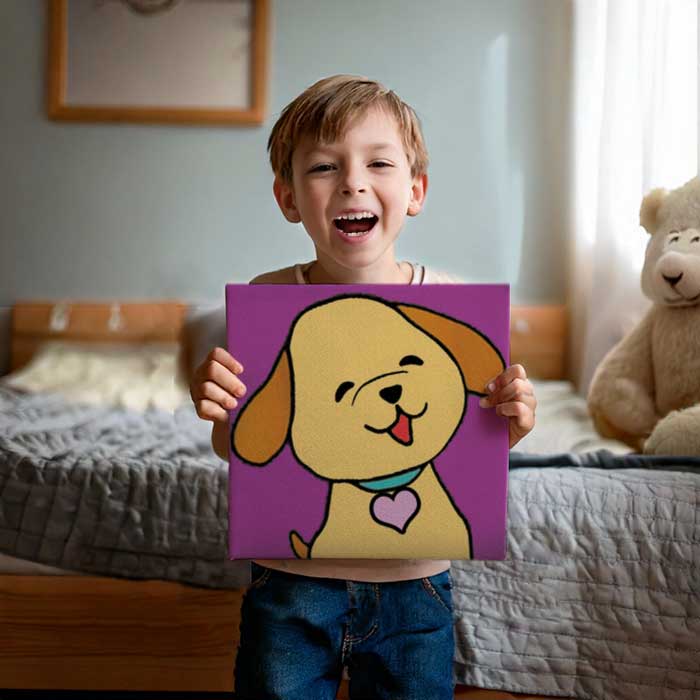 Puppy Luv Kid's Canvas Painting Set