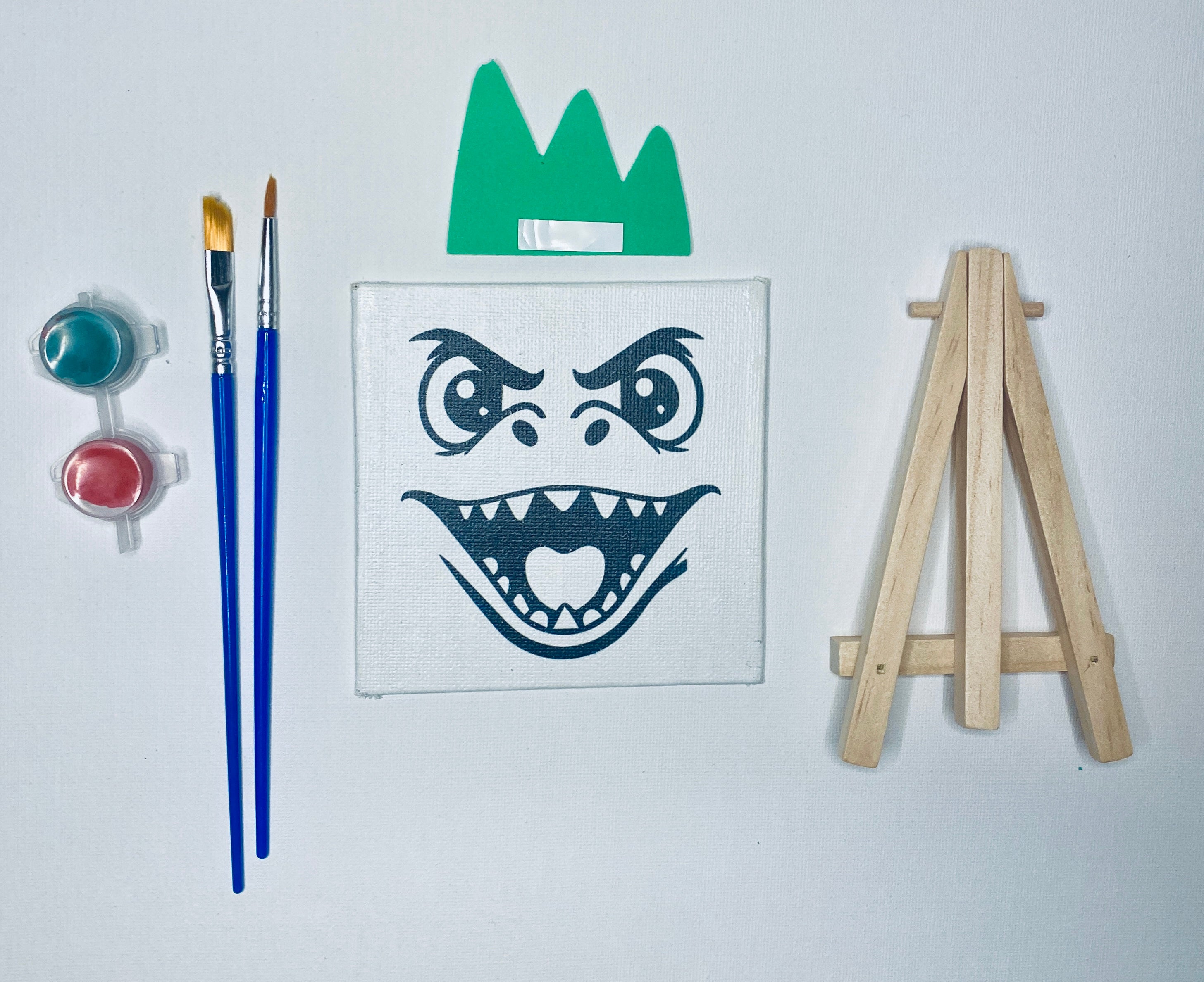 Pre-sketched dinosaur 3d painting kit