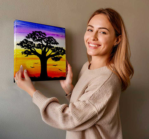 Serengeti Pre-sketched Canvas Paint Kit