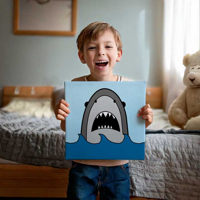 Shark Children's Canvas Painting Set
