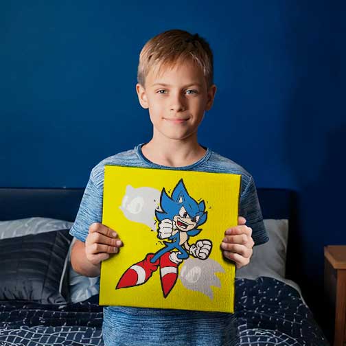 Sonic Children's Canvas Painting Set