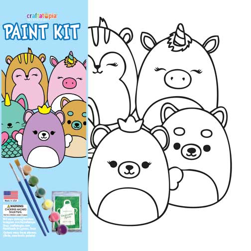 Squishmallows Children's Canvas Painting Set