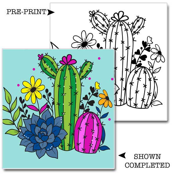 Summer Cactus Acrylic Paint Set