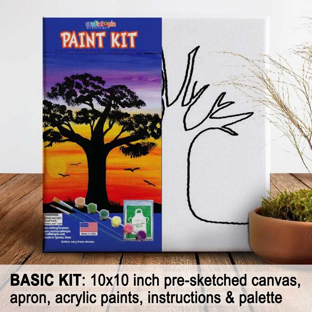 Serengeti Acrylic Canvas Painting Set