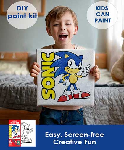 DIY Kids Painting Kit – Create Your Own Sonic Canvas (Ages 3+)
