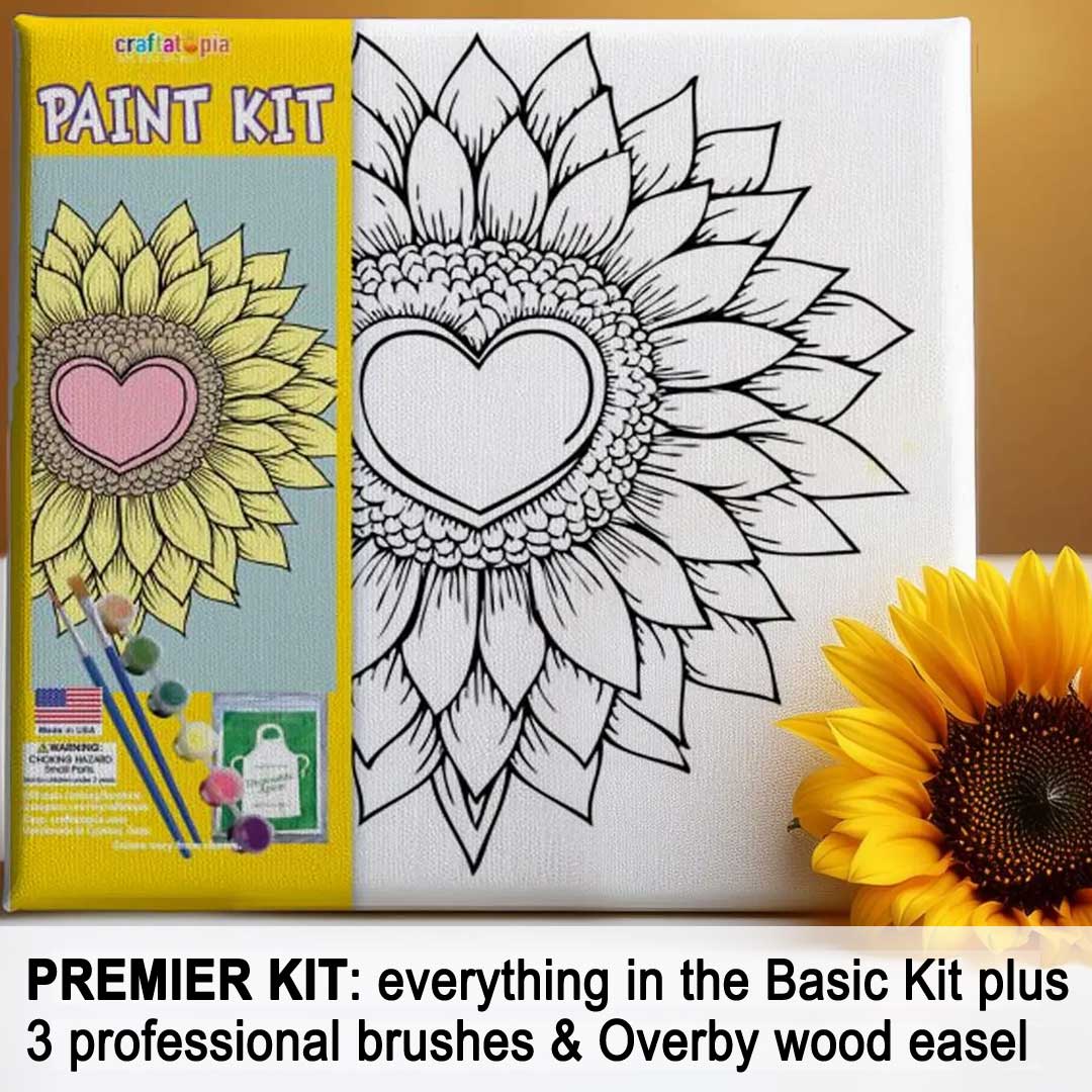 Heart Sunflower Paint At-Home Kit