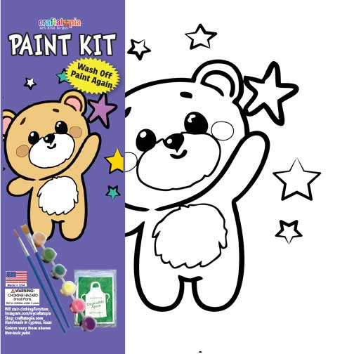 Teddy Bear Children's Washable Paint Set