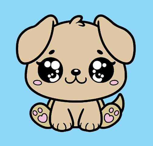 Tiny Puppy Painting Kit (4x4 Canvas)