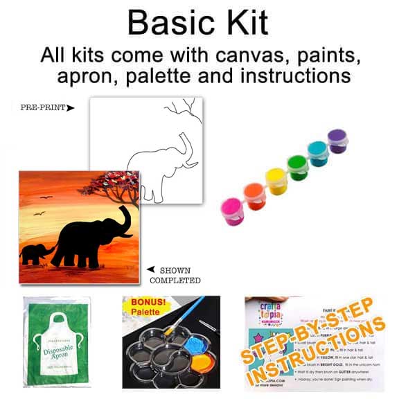 African Elephant Adult Painting Kit