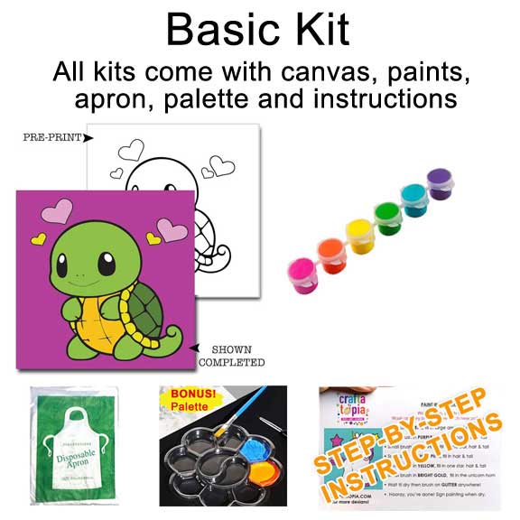 Turtle Kid's Acrylic Paint Kit