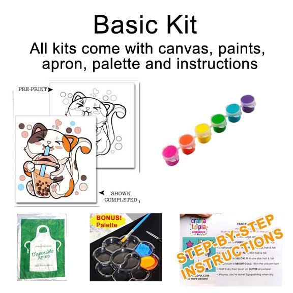 Boba Cat Children's Acrylic Paint Set