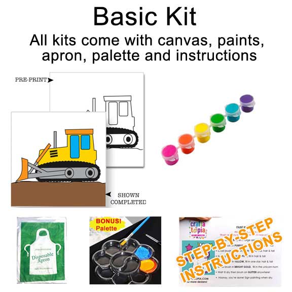 Construction Bulldozer Children's Washable Paint Set