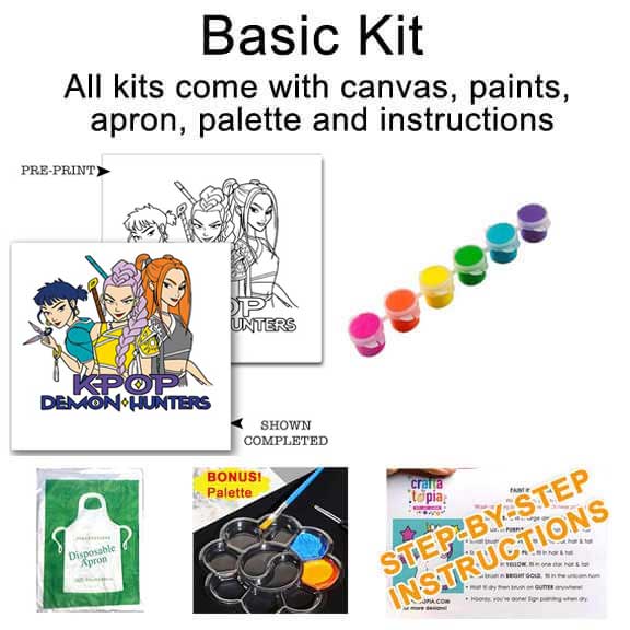 Women Demon Hunters Kids Painting Kit – Complete Child Paint Set