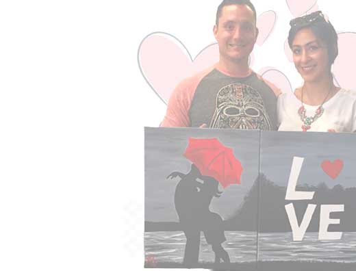 couple painting art kit